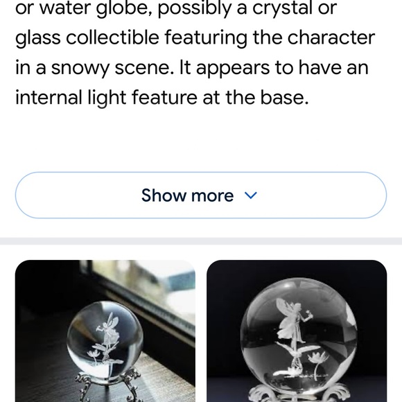 #1101+Tinker-bell Snow Glass Sphere with Fairy Figurine - Picture 7 of 7
